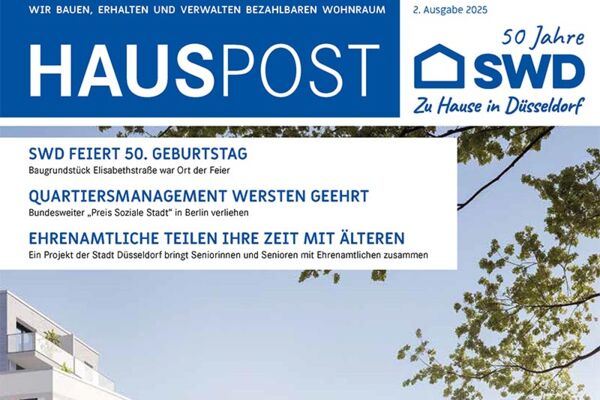 Titelbild der Hauspost-Ausgabe 2/2025 von der SWD.